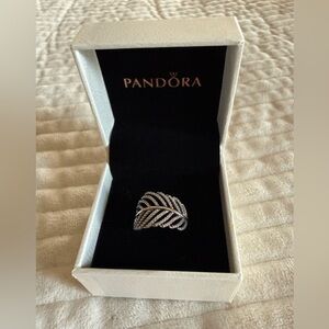 Retired Pandora “Light As a Feather” Ring Size 6